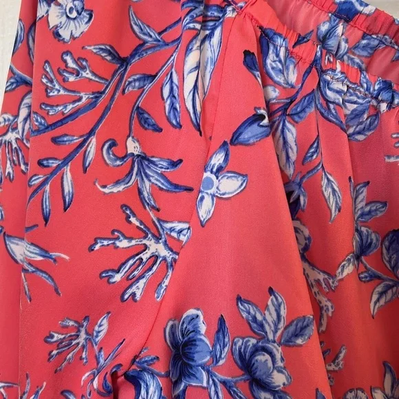 NWT Gigi Parker Blue Pink Floral Off-Shoulder Top Size Medium - Picture 8 of 9